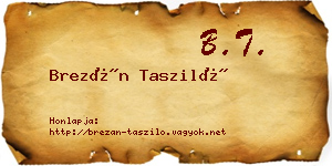 Brezán Tasziló névjegykártya